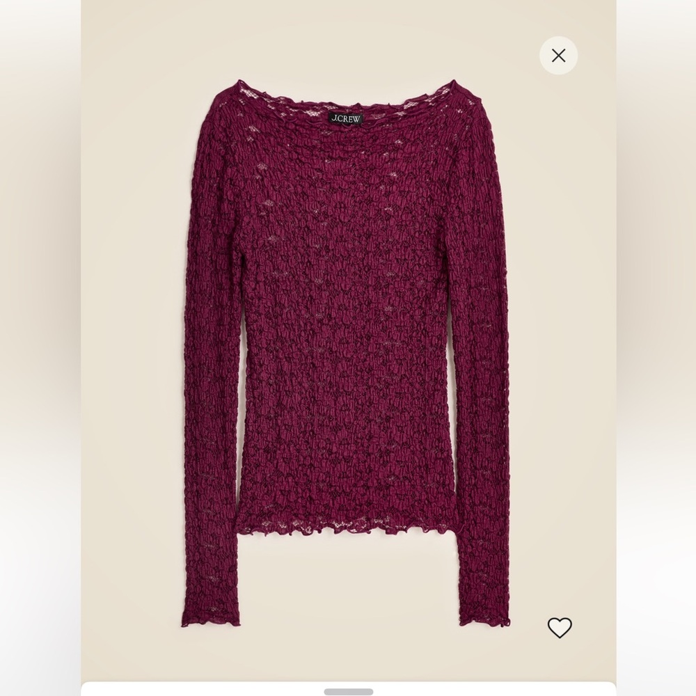 J. Crew Women's Long Sleeve Open-Knit Sweater - Wine